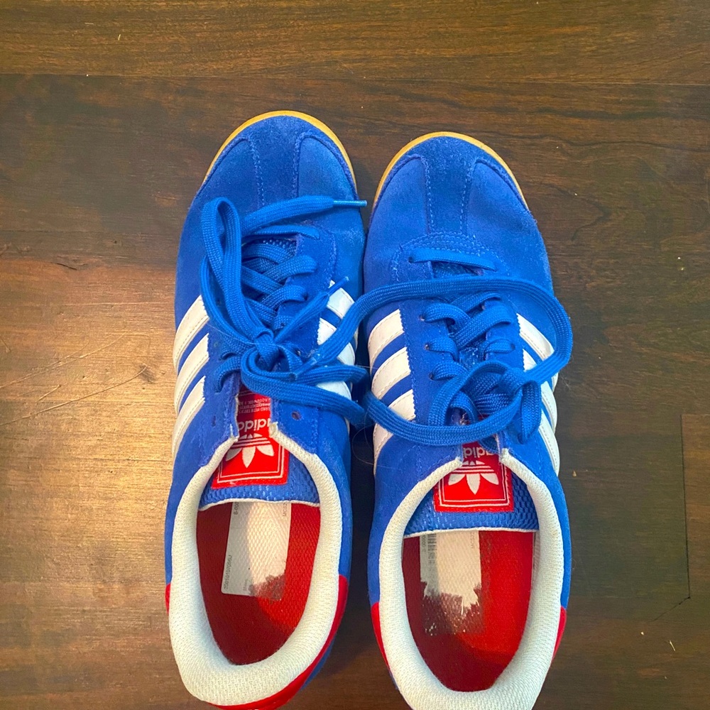 Retro blue adidas samoas